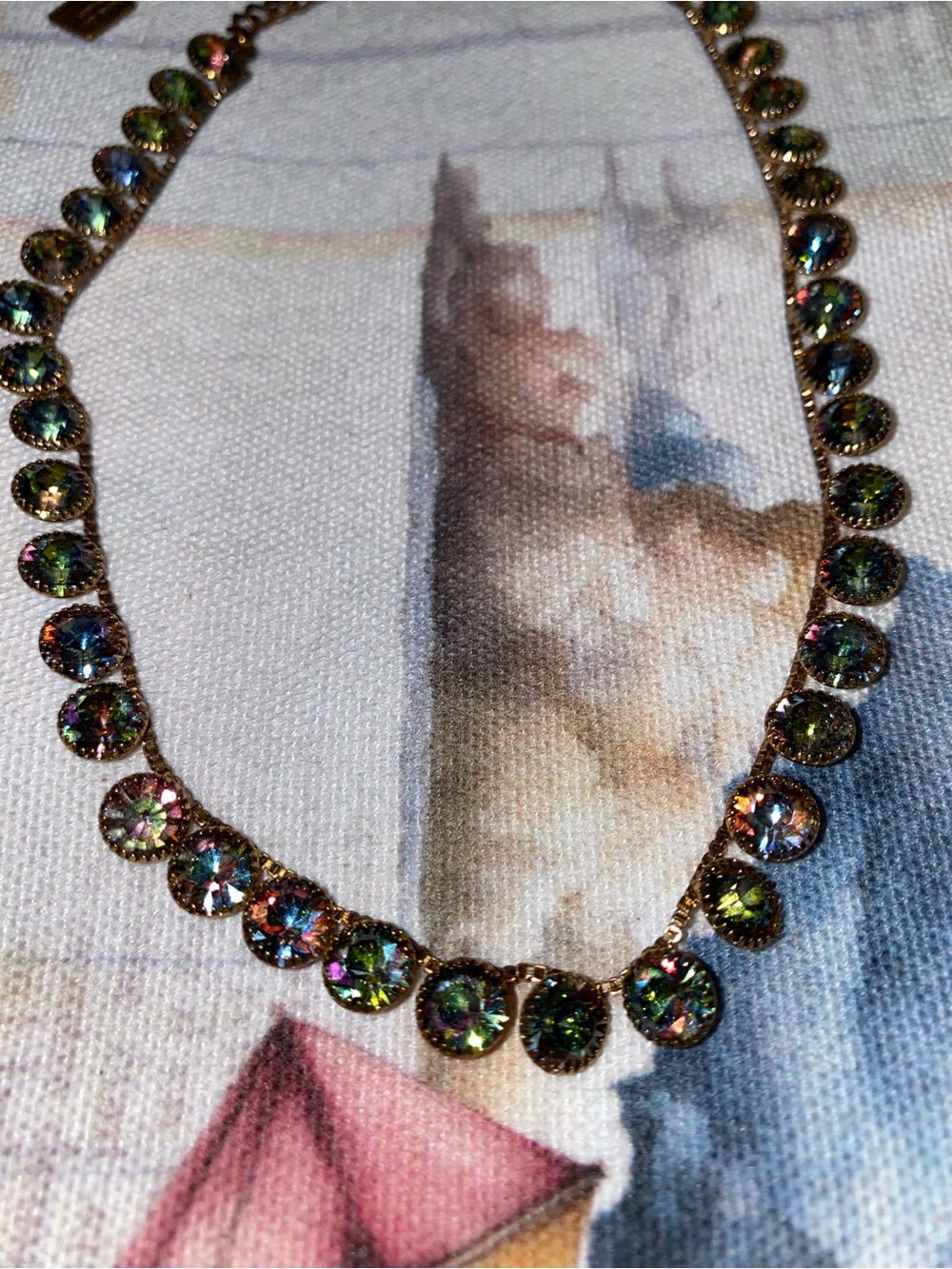 Feed Me Gems Multicolor Crystal Statement Necklace